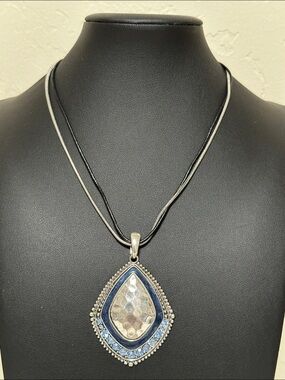 Premier Designs Good To Go Double Strand Silver Tone Necklace